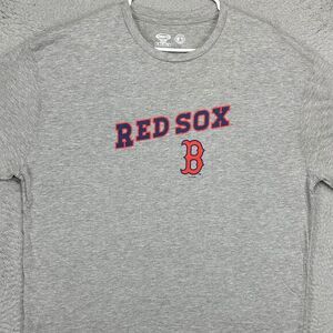Red Sox Sleepwear Shirt Men XL Grey Crew Neck T-Shirt Short Sleeve Concept Sport